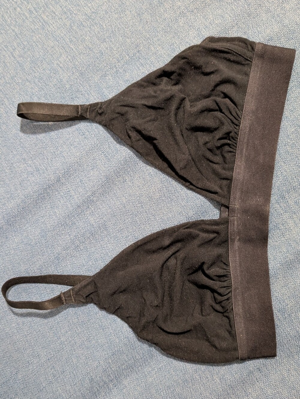 Negative Underwear Cloud Cotton Triangle Bralette Size 2 Black Bra 34C 34D Soft